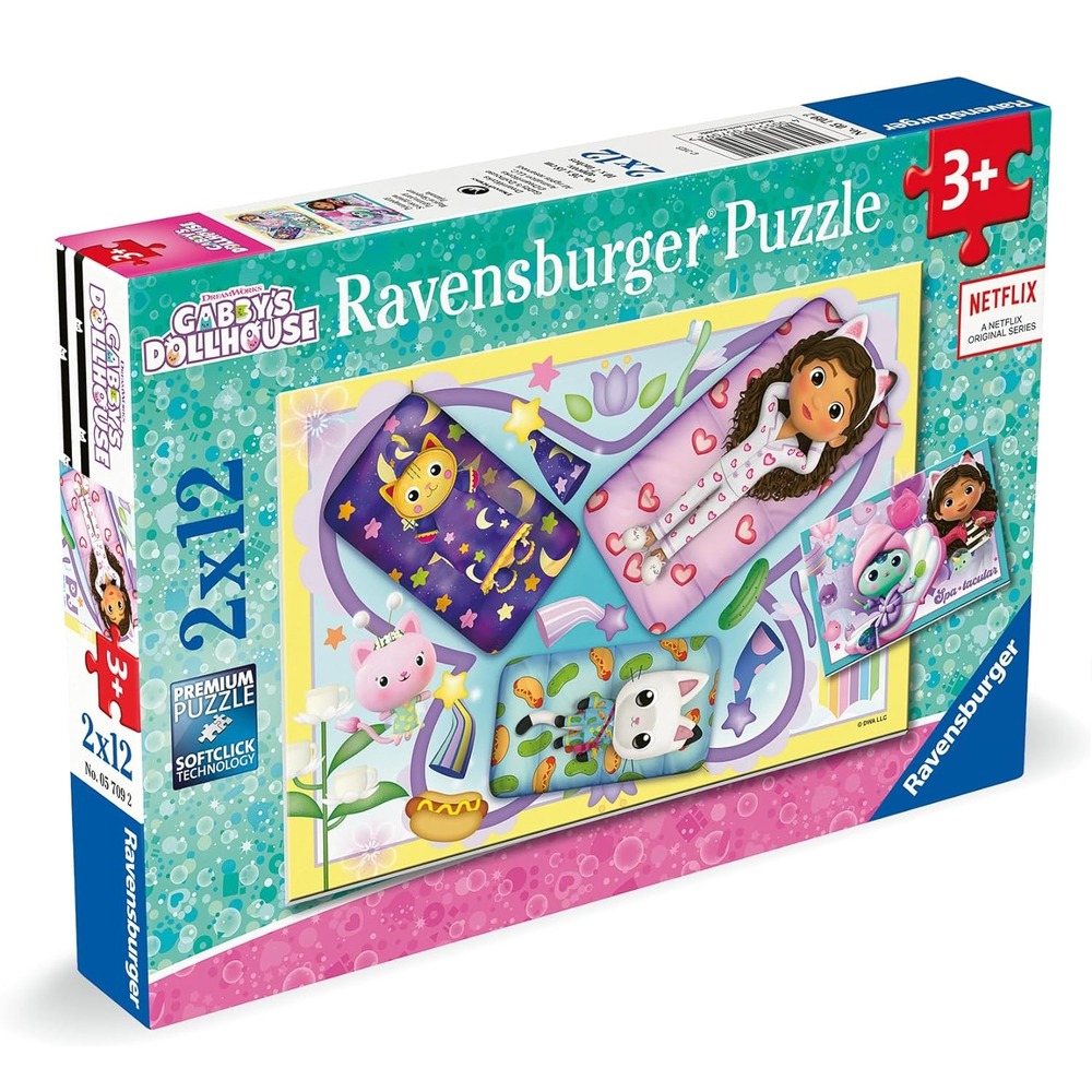 Puzzle gabby soirée pyjama 2x12 pcs