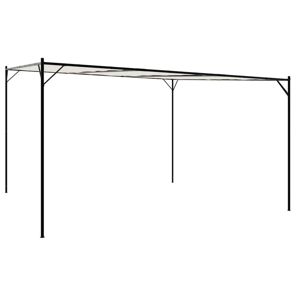 Belvédère blanc 4x4 m 180 g/m² tissu et acier