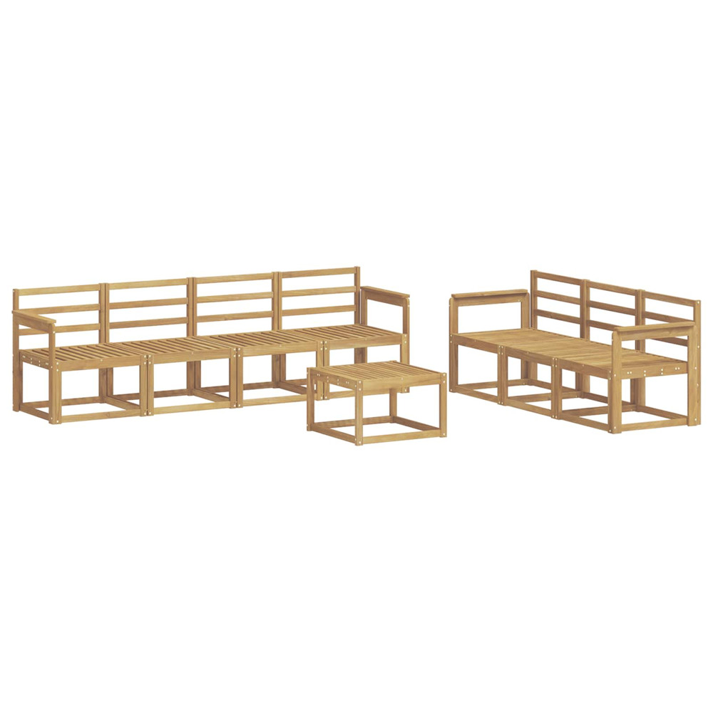 Ensemble de canapés d'extérieur 8 pcs blanc 59 x 59 x 37 cm