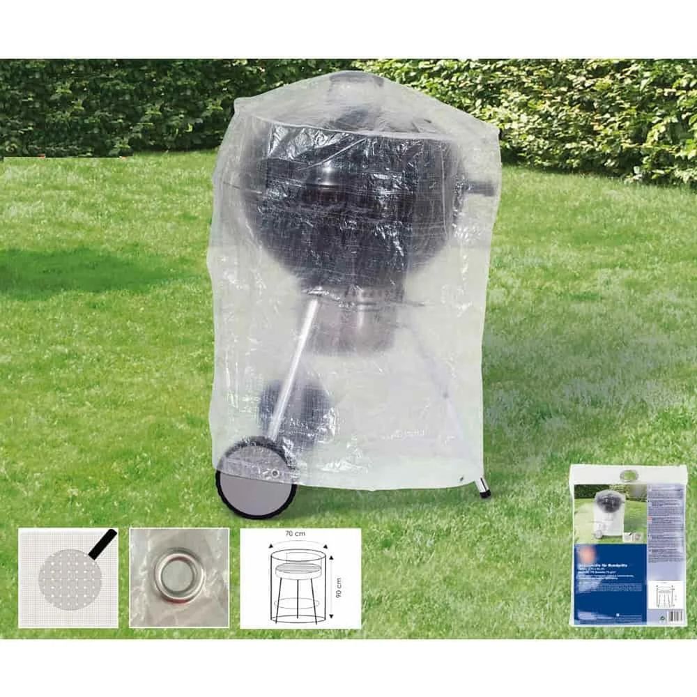 Housse barbecue ronde transparente 70x90cm