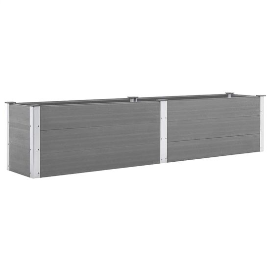Lit surélevé de jardin 250x50x54 cm wpc gris