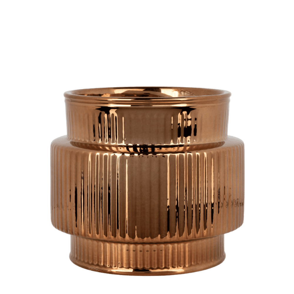 Cache-pot allure shiny bronze - ø9 cm x h11,5 cm