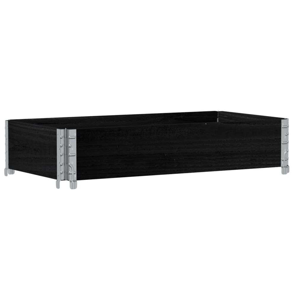 Jardinière d'extérieur noir 100x50 cm bois massif de pin