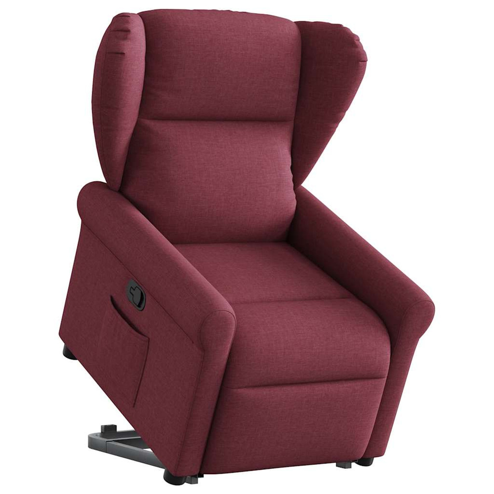Fauteuil inclinable rouge bordeaux tissu