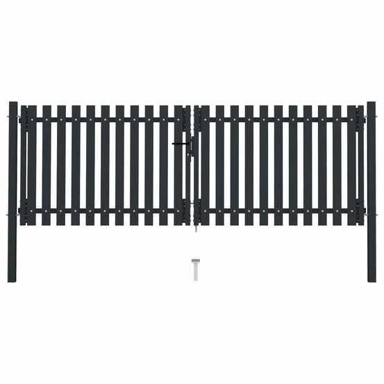 Portail double en acier 300x100 cm anthracite