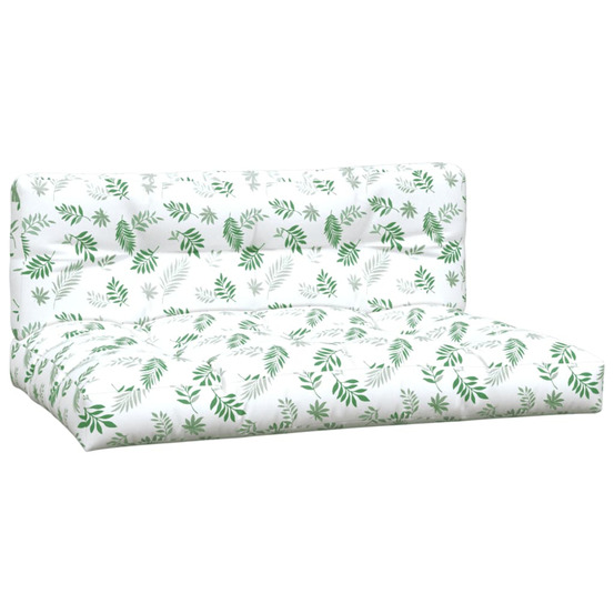 Coussins de palette lot de 2 motif de feuilles tissu