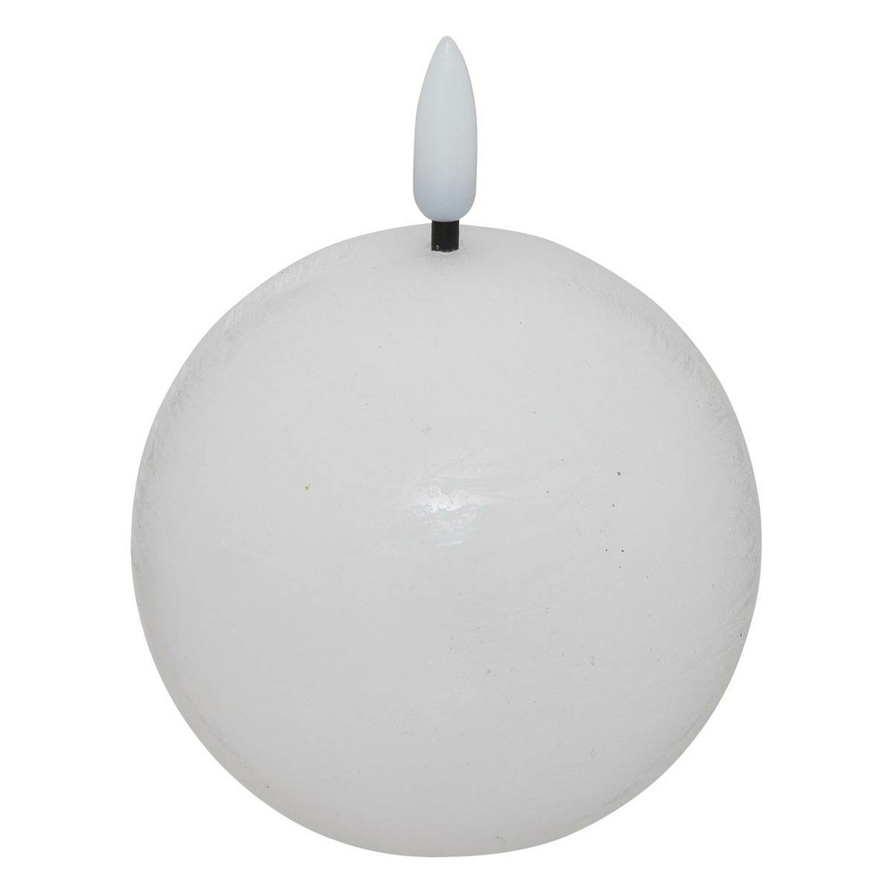 Bougie boule led molia d.8cm blanc