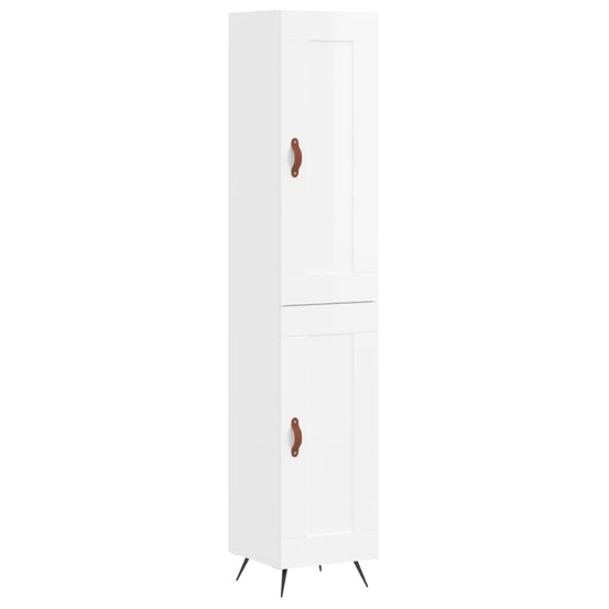 Buffet bahut commode armoire meuble de rangement organisateur cuisine salle de séjour salon haut brillant 34,5 x 34 x 180 cm