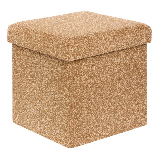 Pouf coffre pliable oxia 38x38cm ocre