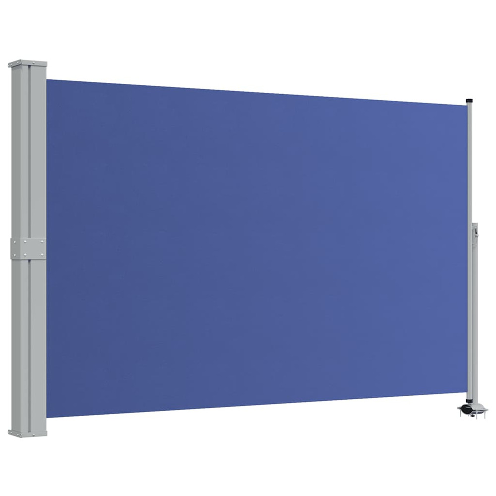 Auvent latéral rétractable de patio 160x300 cm bleu