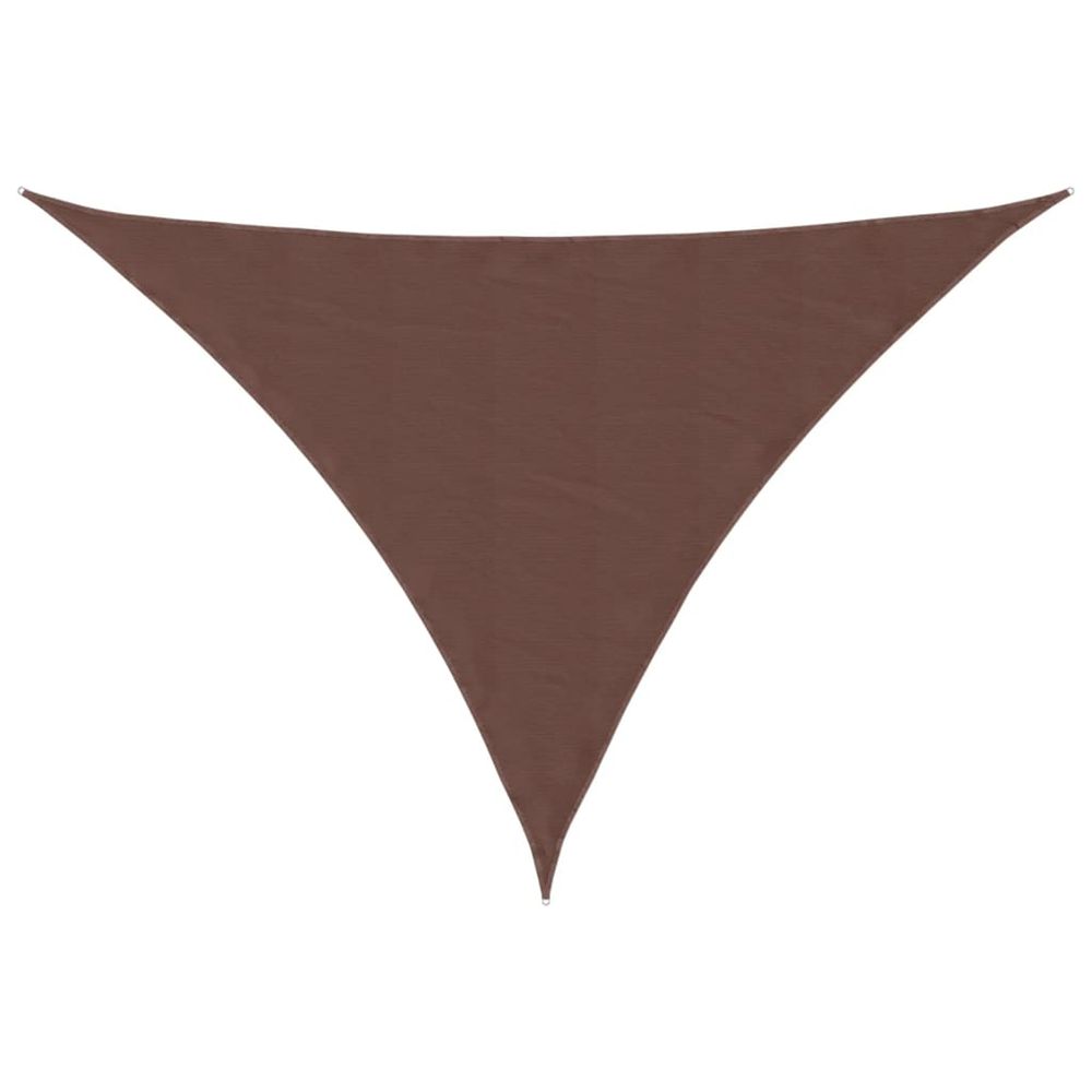 Voile de parasol tissu oxford triangulaire 3x3x4,24 m marron