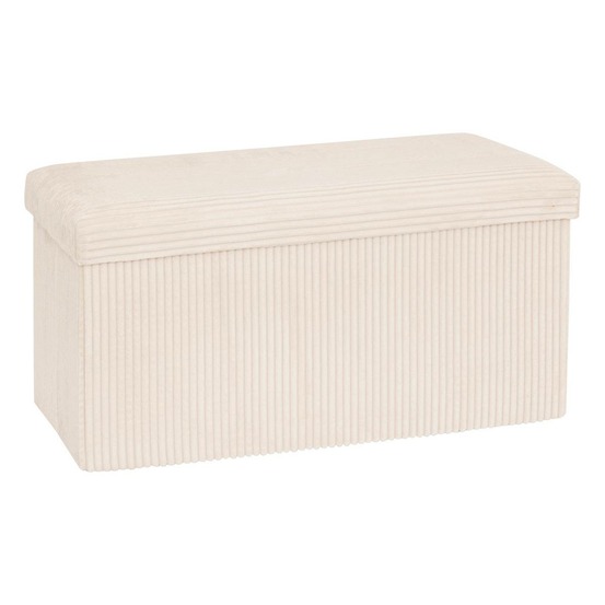 Pouf pliant arum ivoire 76x38cm