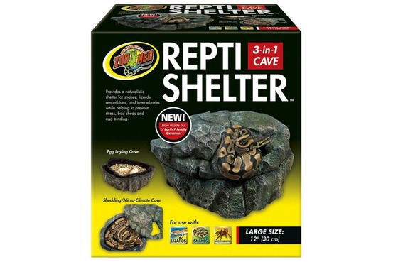 Cachette humide - repti shelter large 30 cm - grotte humide pour reptiles (lézards, serpents)