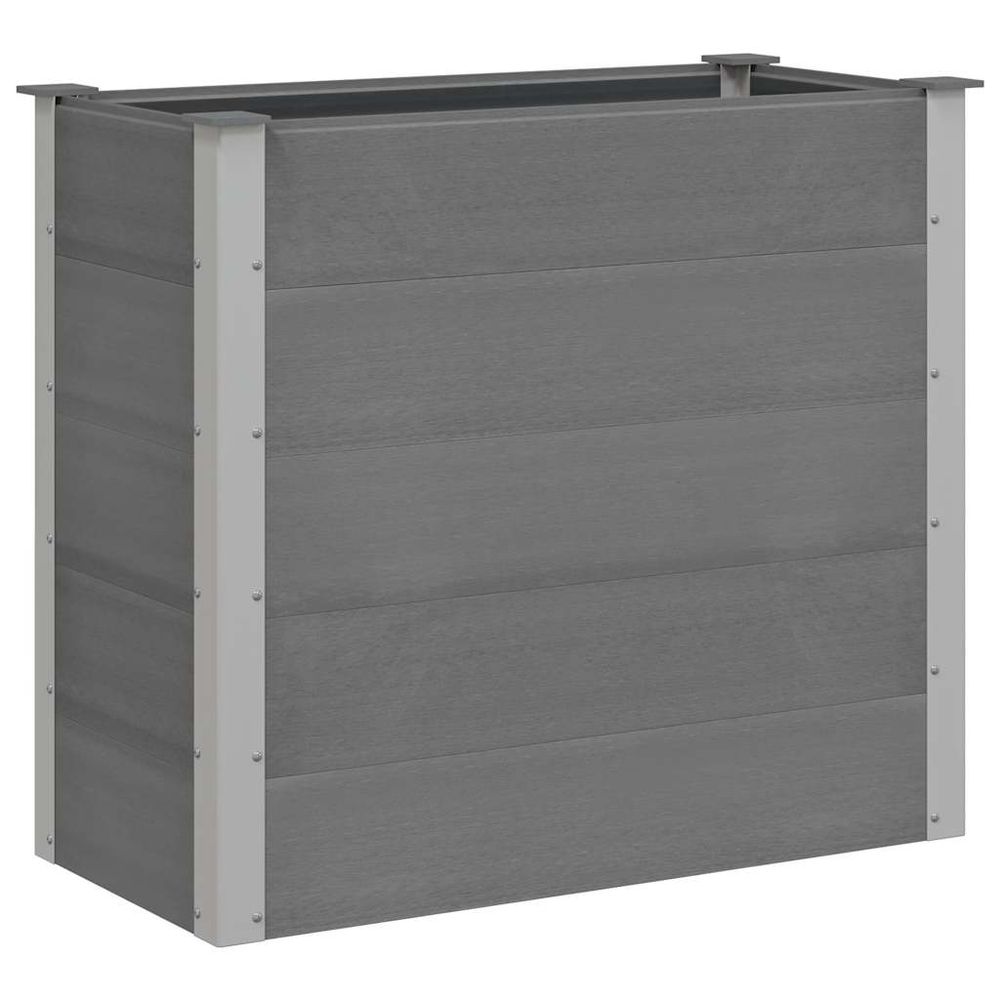 Lit surélevé de jardin wpc 100x50x91 cm gris