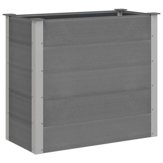 Lit surélevé de jardin wpc 100x50x91 cm gris