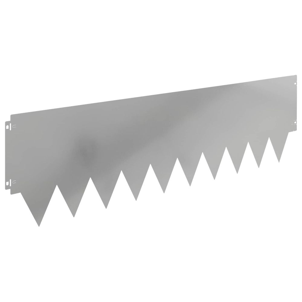 Bordure de pelouse 20 pc 103 x 30 cm acier argenté