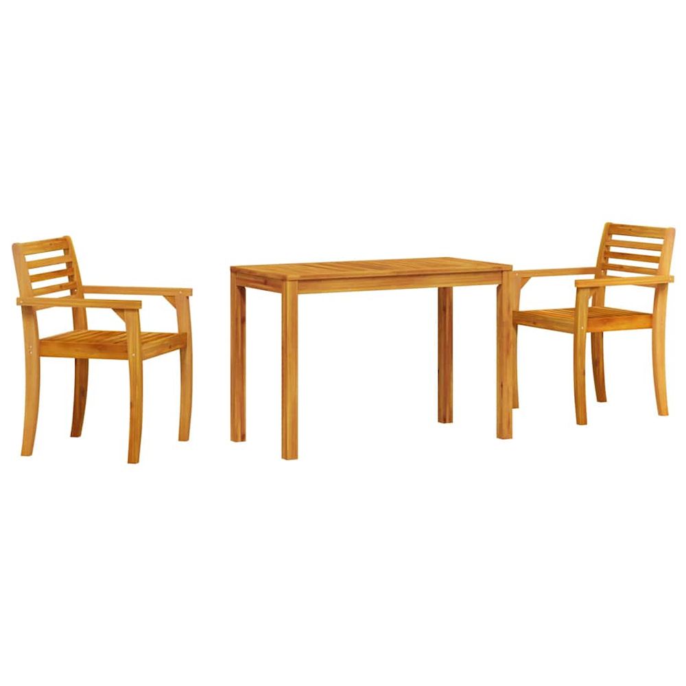 Ensemble de salle à manger pour jardin 3 pc marron