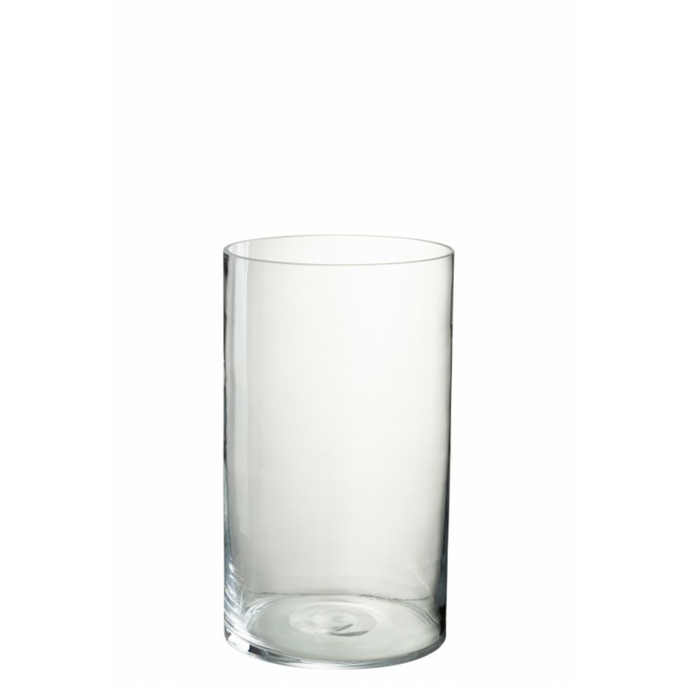 Photophore en verre transparent 20x20x35 cm