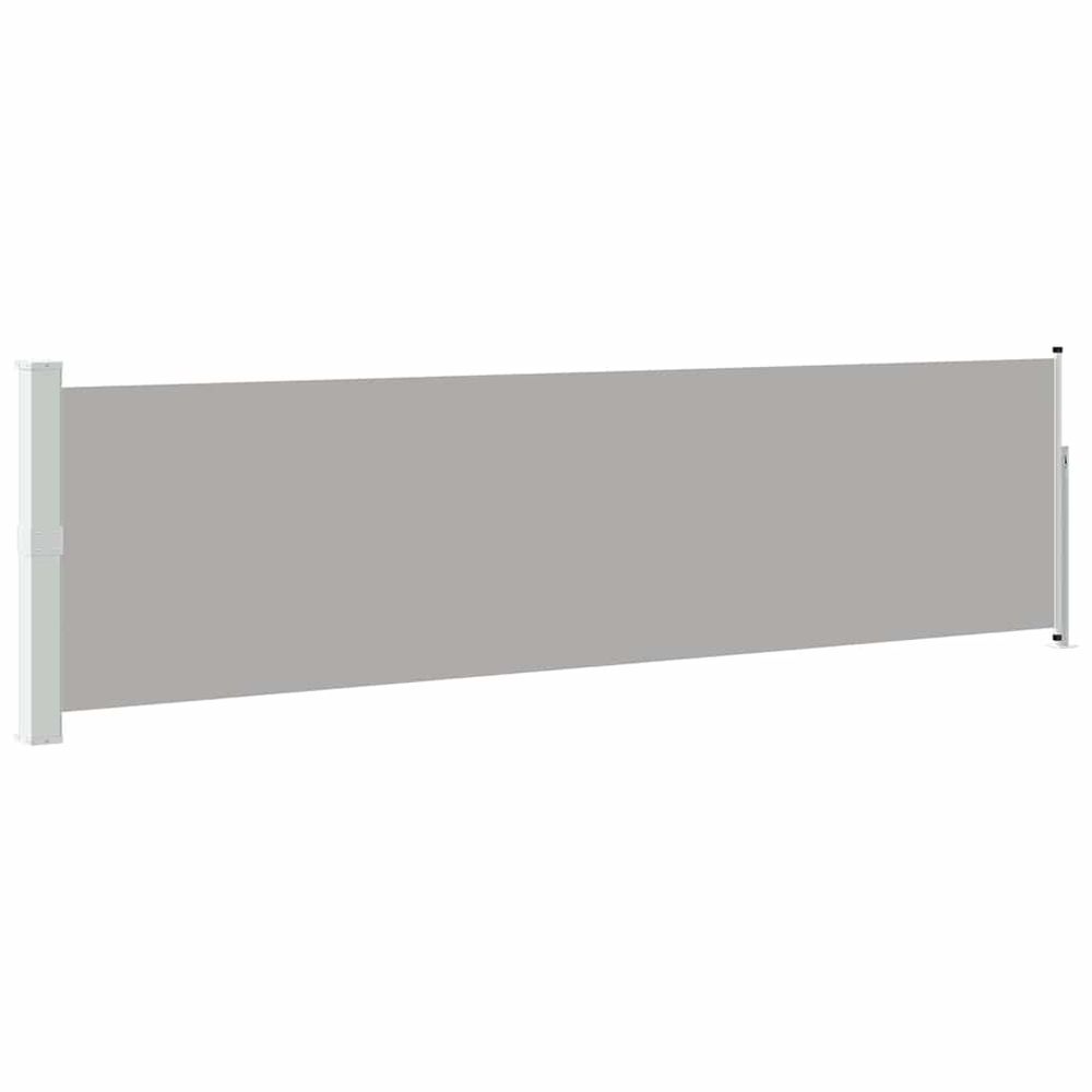 Auvent latéral rétractable de patio 140x514 cm gris