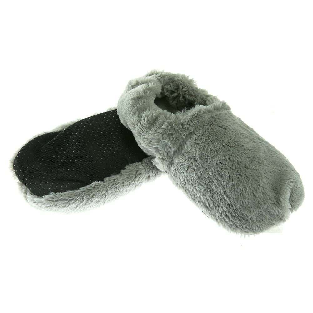 Chaussons bouillottes gris