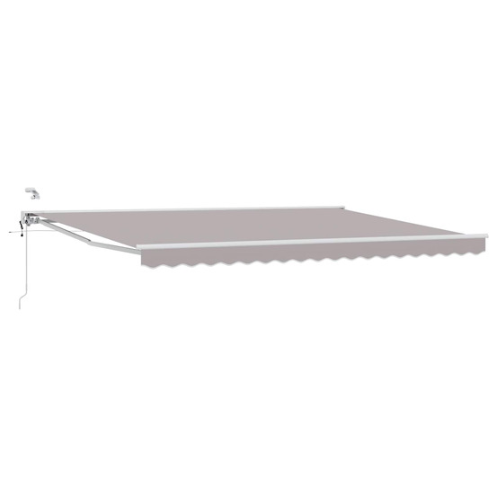 Auvent rétractable électrique gris clair et blanc 4 × 3,5 m