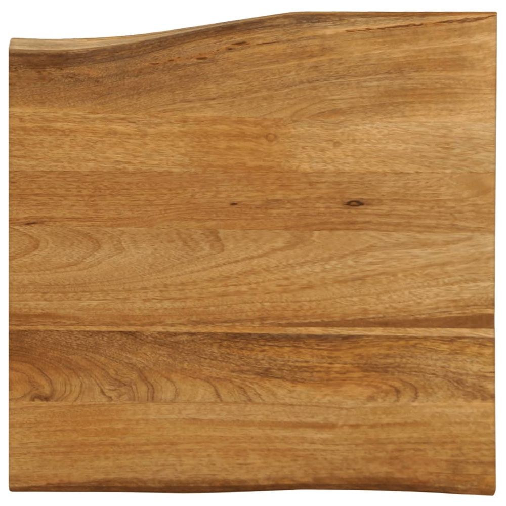 Dessus de table 40x40x3,8 cm bord vivant bois massif manguier