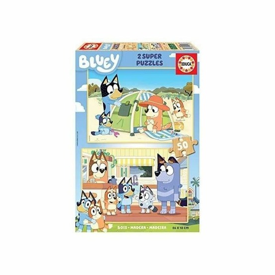 Puzzle en bois bluey 50 pièces