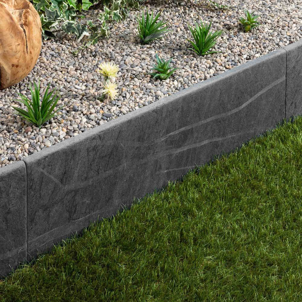 Bordure de jardin ardoise noire vieillie 100x30x3 cm (à l'unité) - ro'ma nature