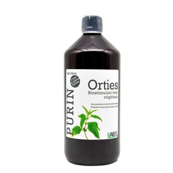 Purin d'orties concentré à base d'orties fraîches - agro sens - 1 litre
