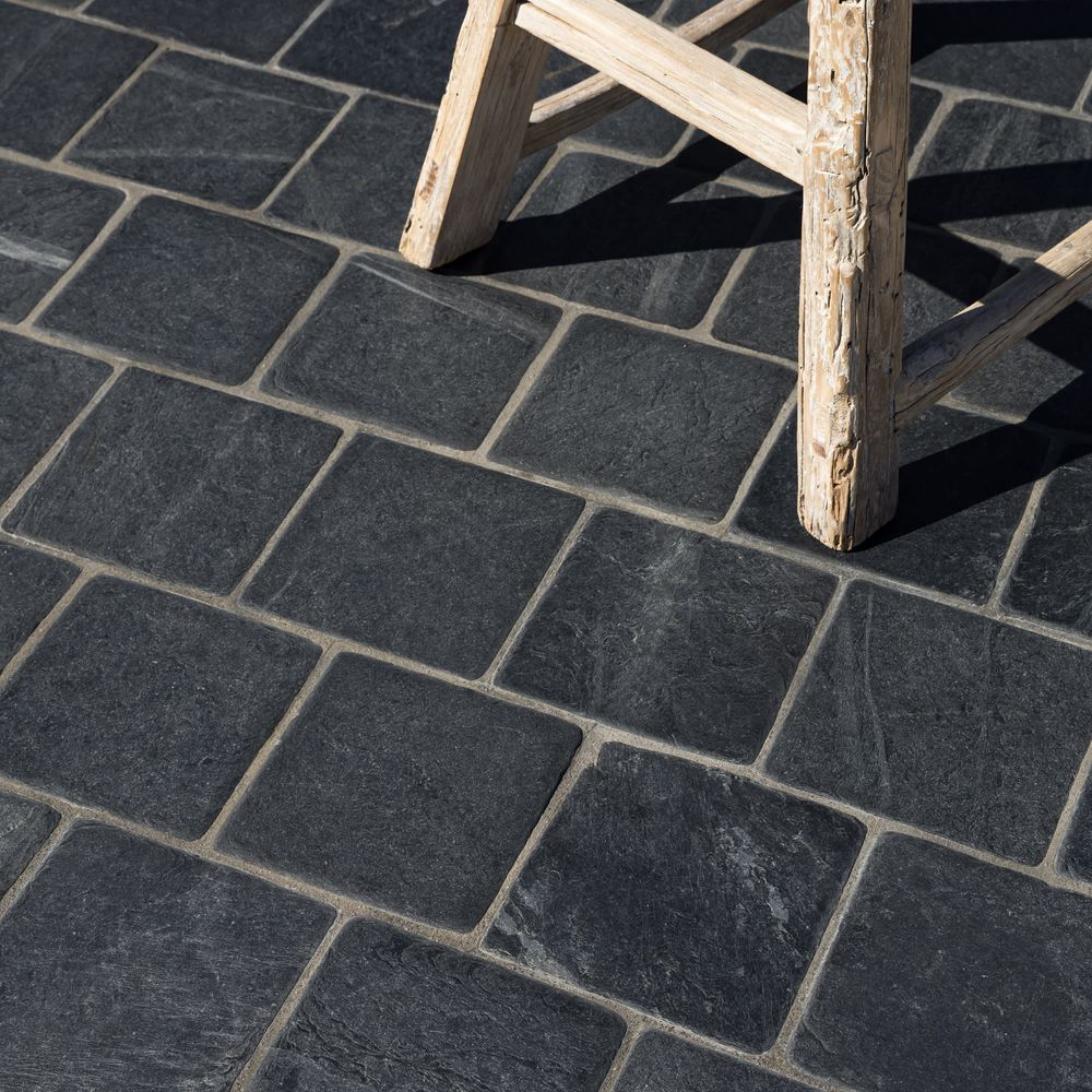 Pavé ardoise gris 15x15x3 cm (vendu au m² - 45 pavés/m²) - ro'ma nature