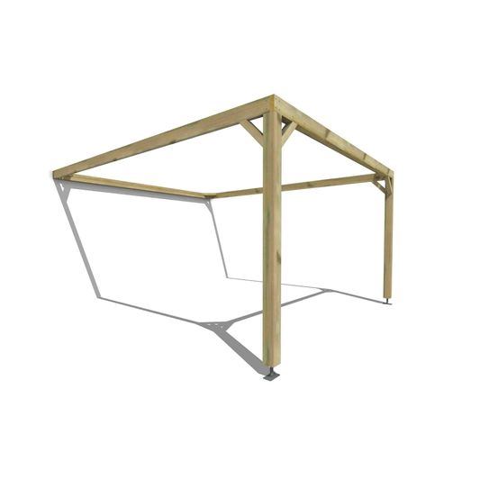 Pergola bois • 4m x 5m • adossée • cadre simple • livraison comprise