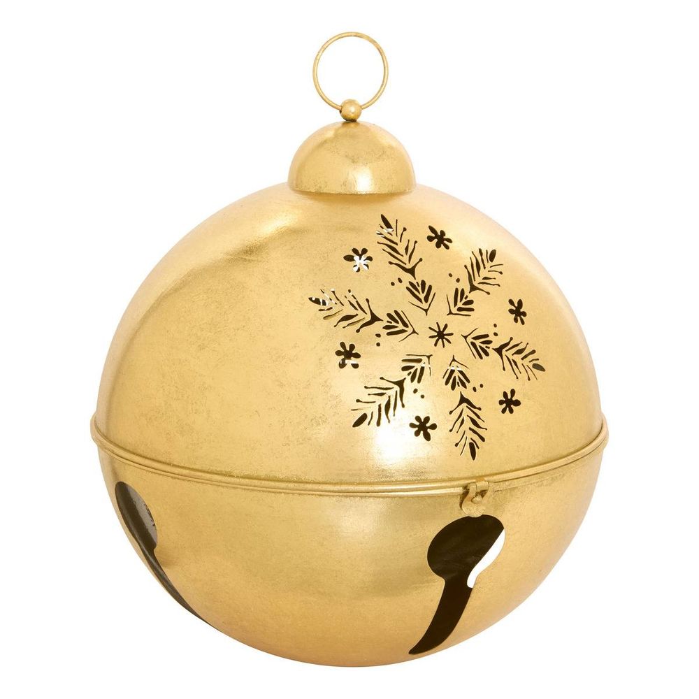 Grelot de noël en métal or d. 41 cm pour l'extérieur