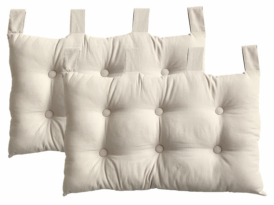 Lot de 2 têtes de lit panama écru 70 x 45 cm