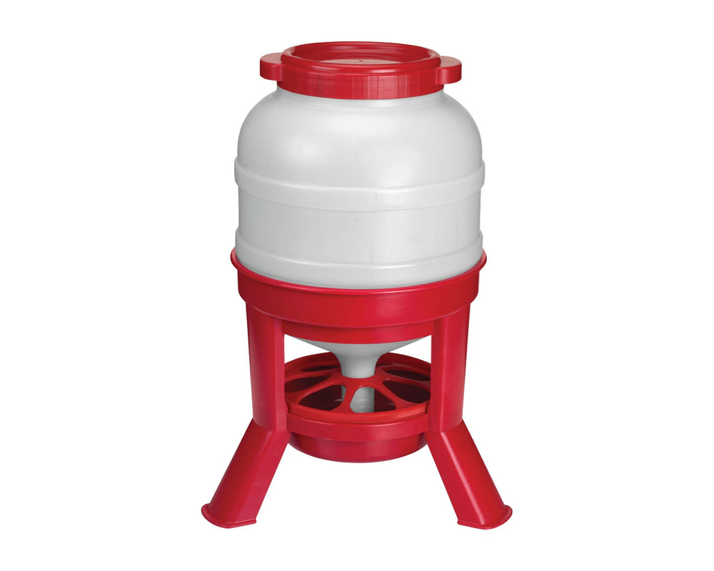 Mangeoire fût sur pieds 23 kg • mangeoire volailles