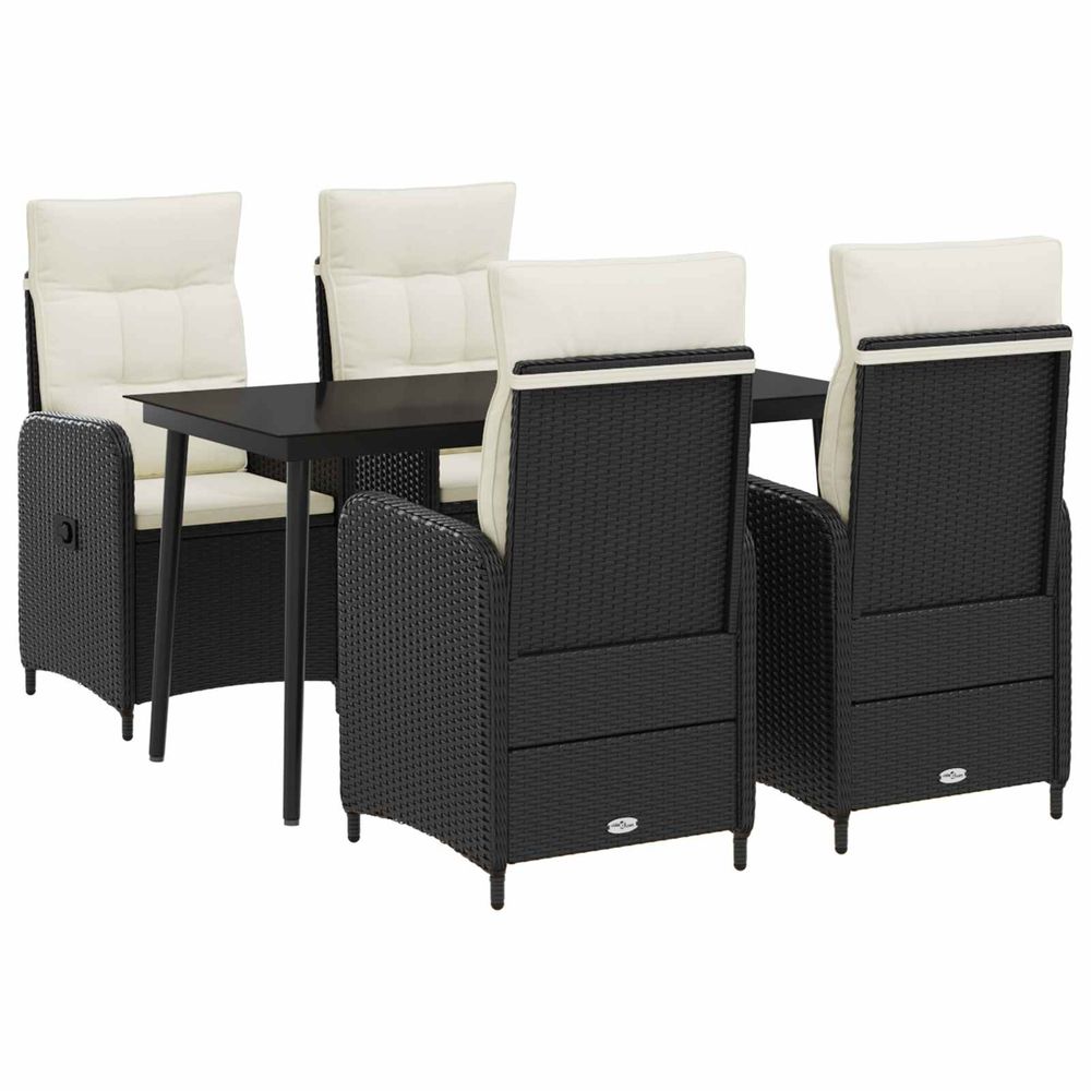 Ensemble de tables basses 5 pc noir et blanc crème
