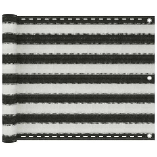Écran de balcon pehd 75x300 cm anthracite et blanc