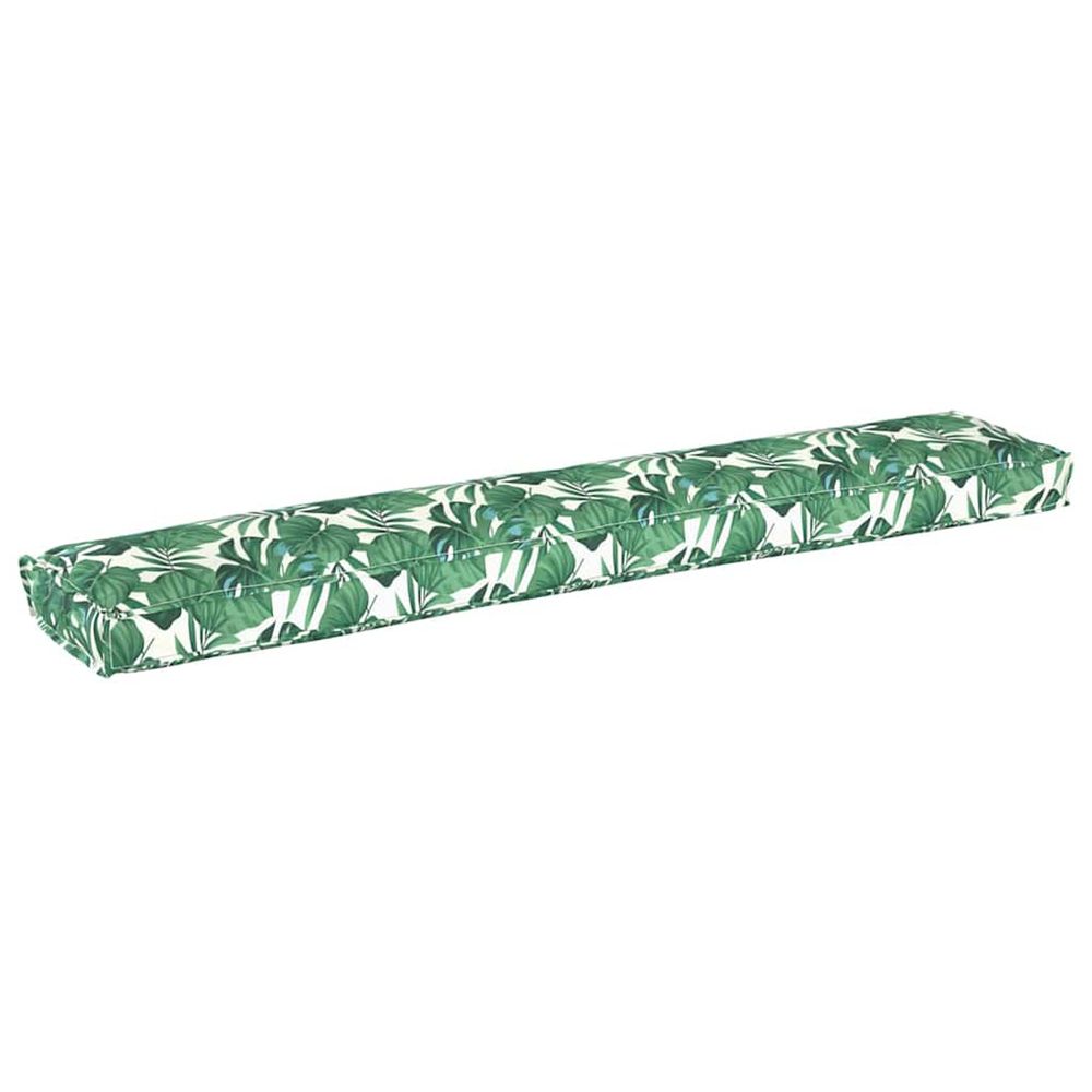 Coussin de palette motif feuille 200 x 40 x 8 cm tissu oxford