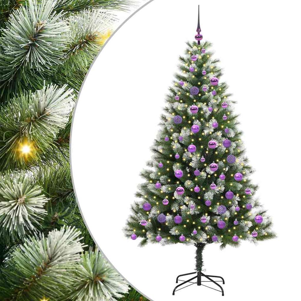 Arbre de noël artificiel avec neige artificielle 300 led