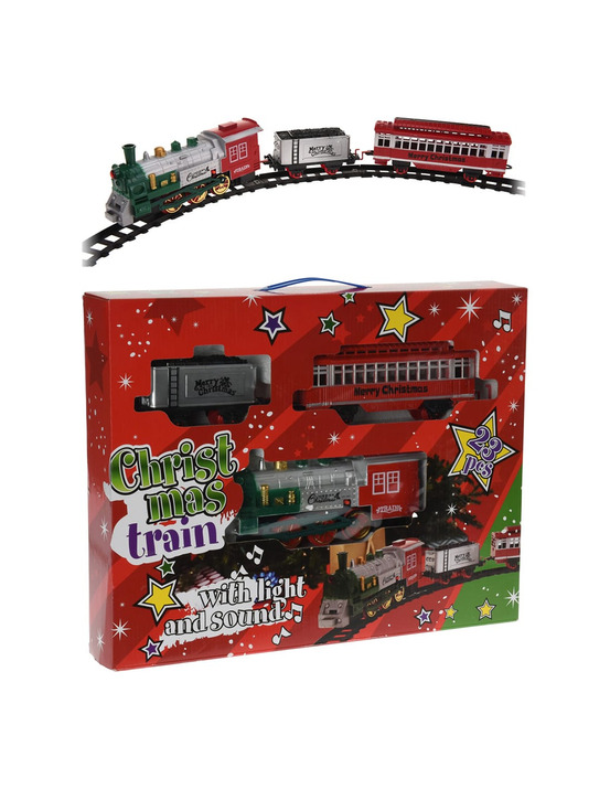 Train de noël, avec lumières et son. Basics