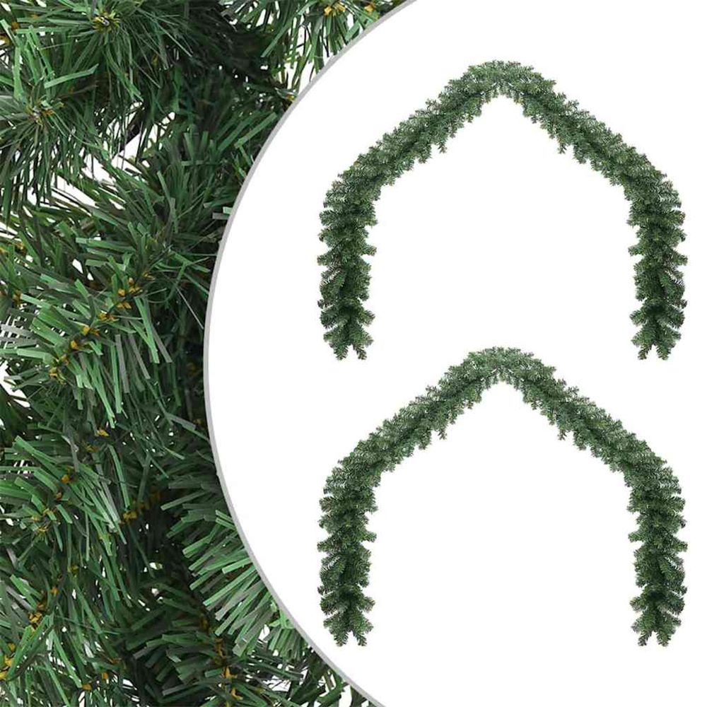 Guirlande de noël 2 pc vert 20 m pvc