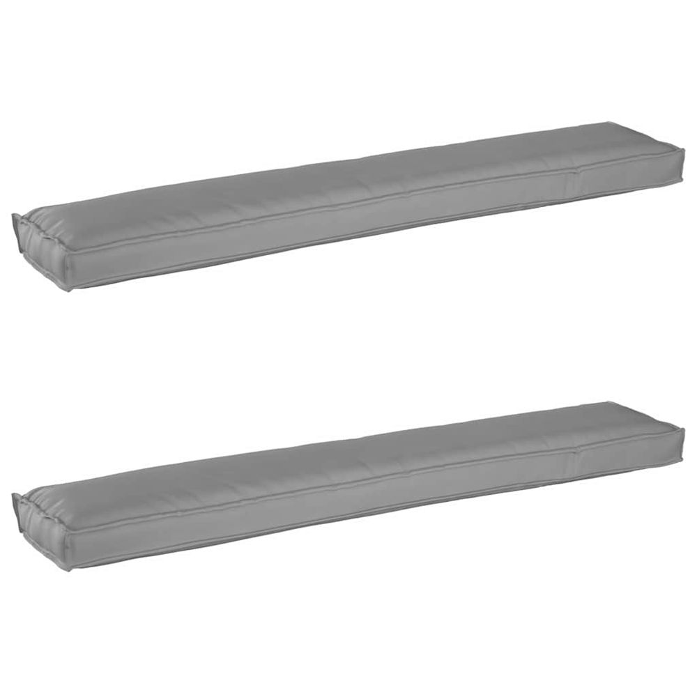 Set de coussins de palette 2 pc tissu oxford gris