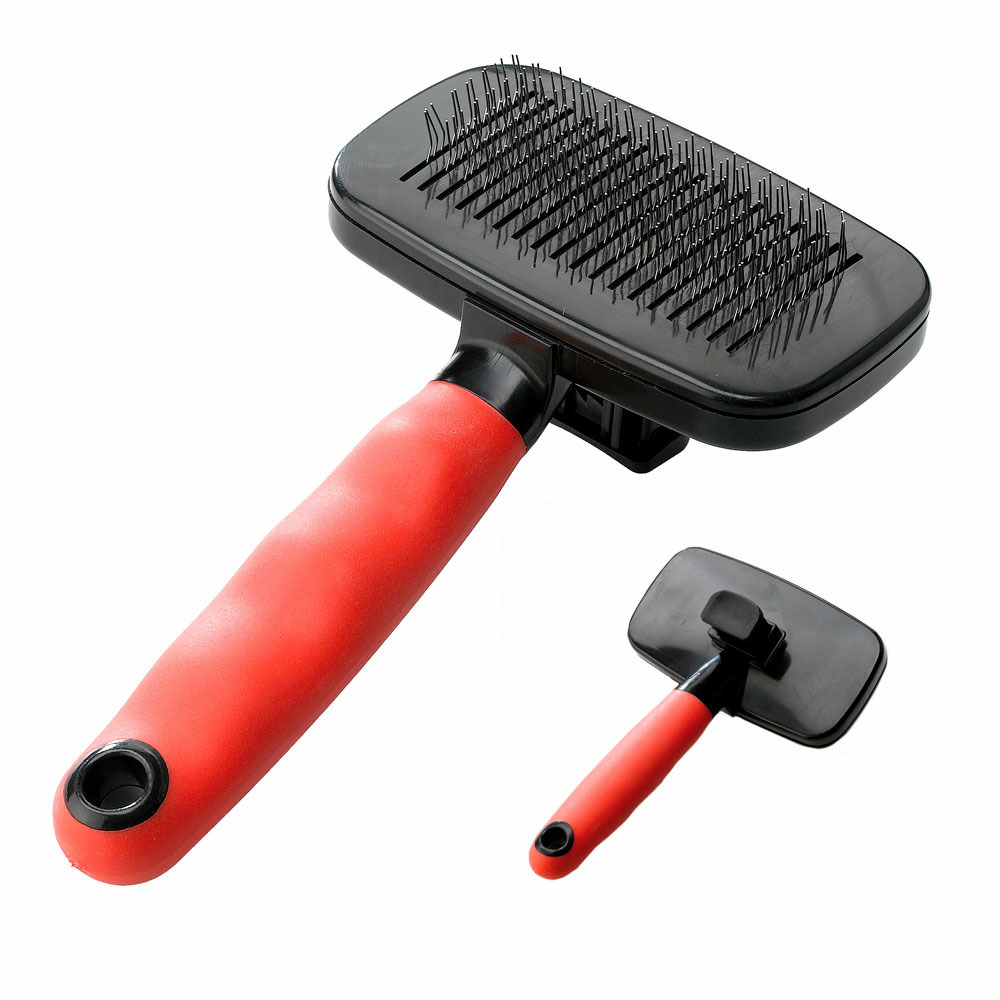 Ferplast brosse carde pour chiens et chats gro 5955, idéal pour animaux à poils moyens et longs, poils faciles à enlever, 16,3 x
