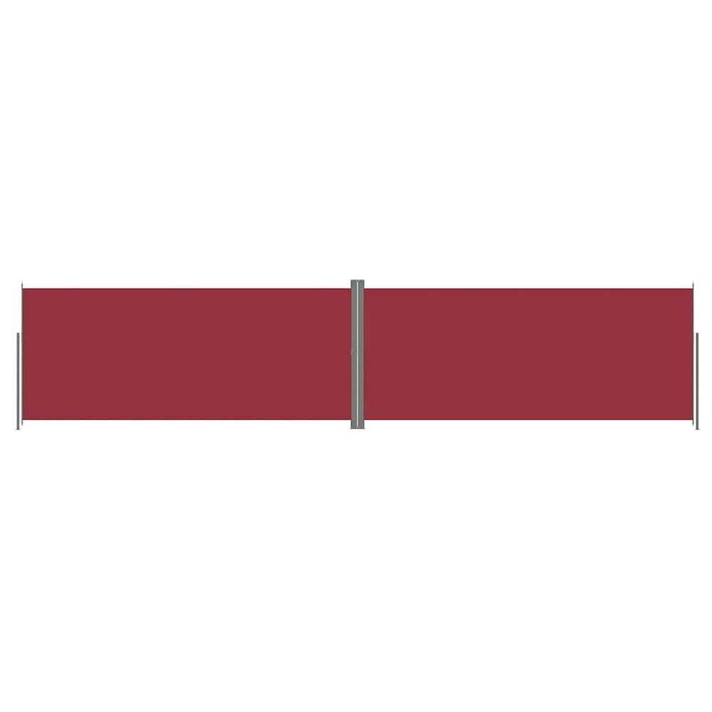 Auvent latéral rétractable rouge 220x1000 cm