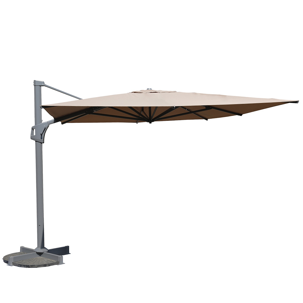 Parasol déporté taupe 4x3 m neptunia