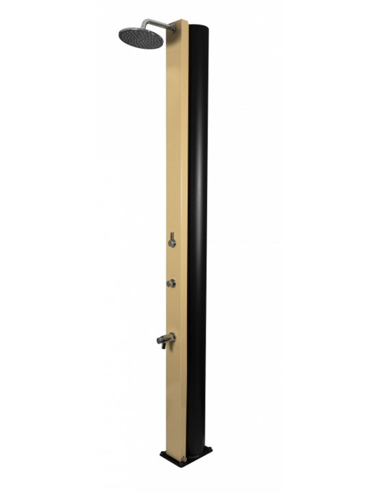 Douche de piscine solaire pulsate 40l avec rince pieds temporisé-beige-beige-17.50 --