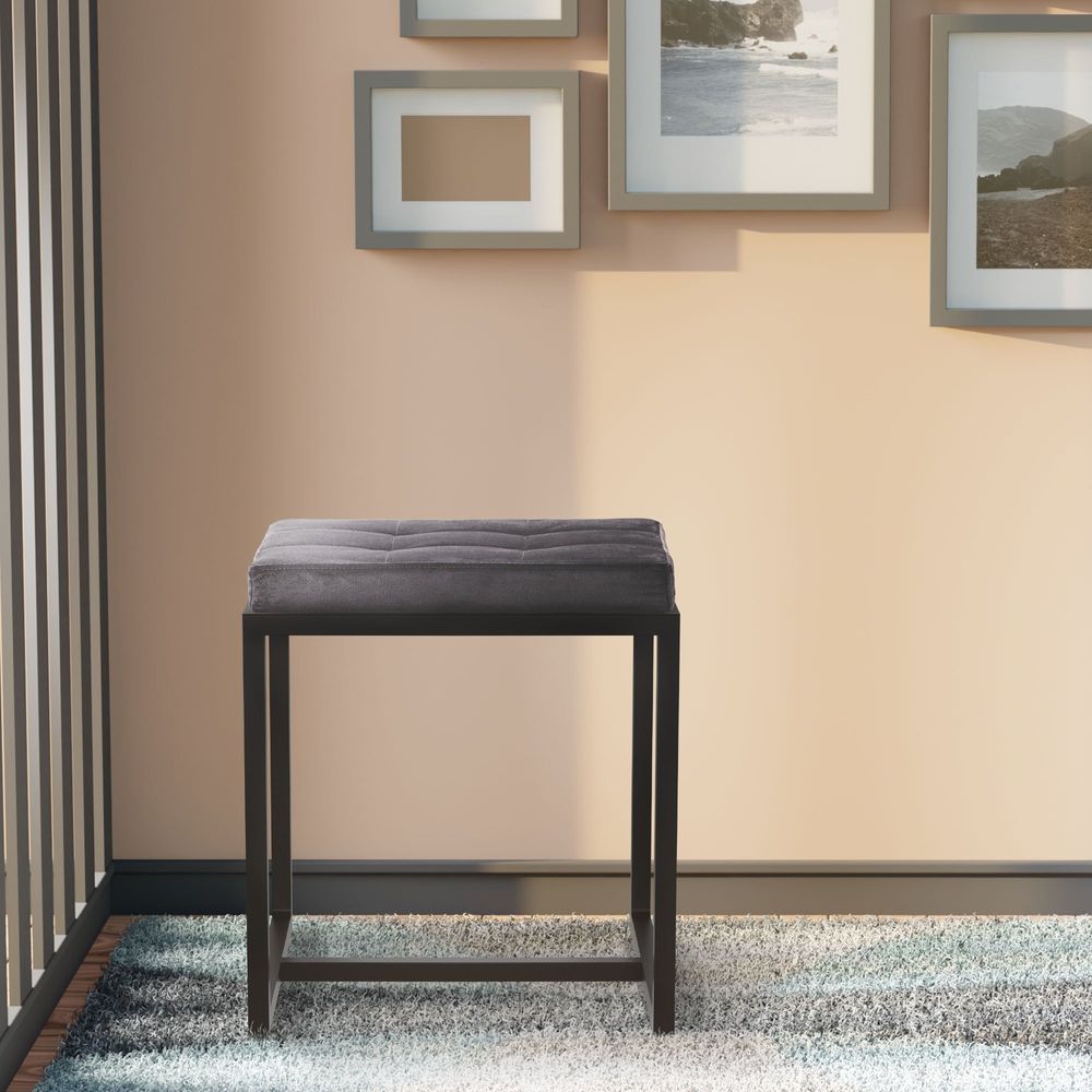 Tabouret barci b en velours