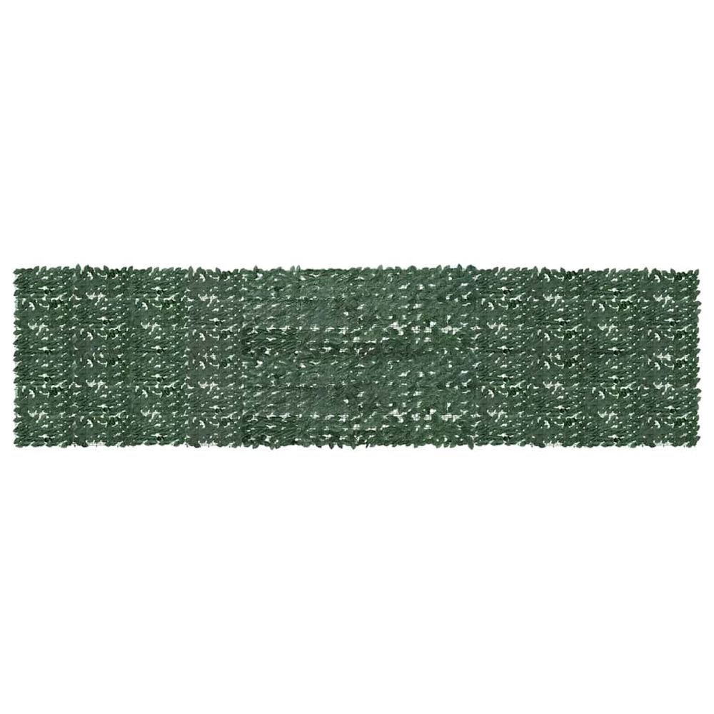 Écran de balcon avec feuilles vert foncé 600x150 cm