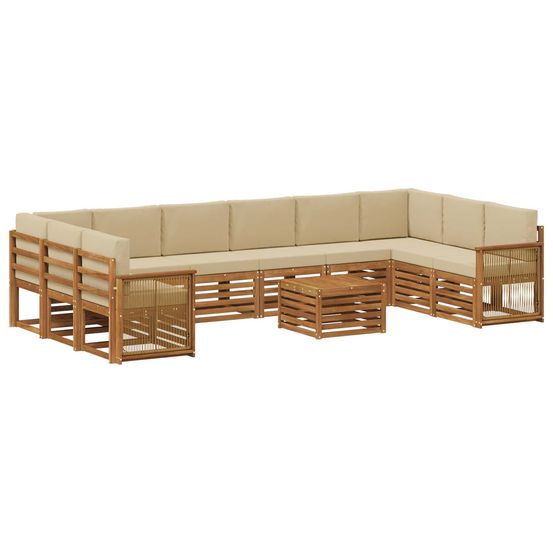 Ensemble de canapés d'extérieur 8 pc naturel