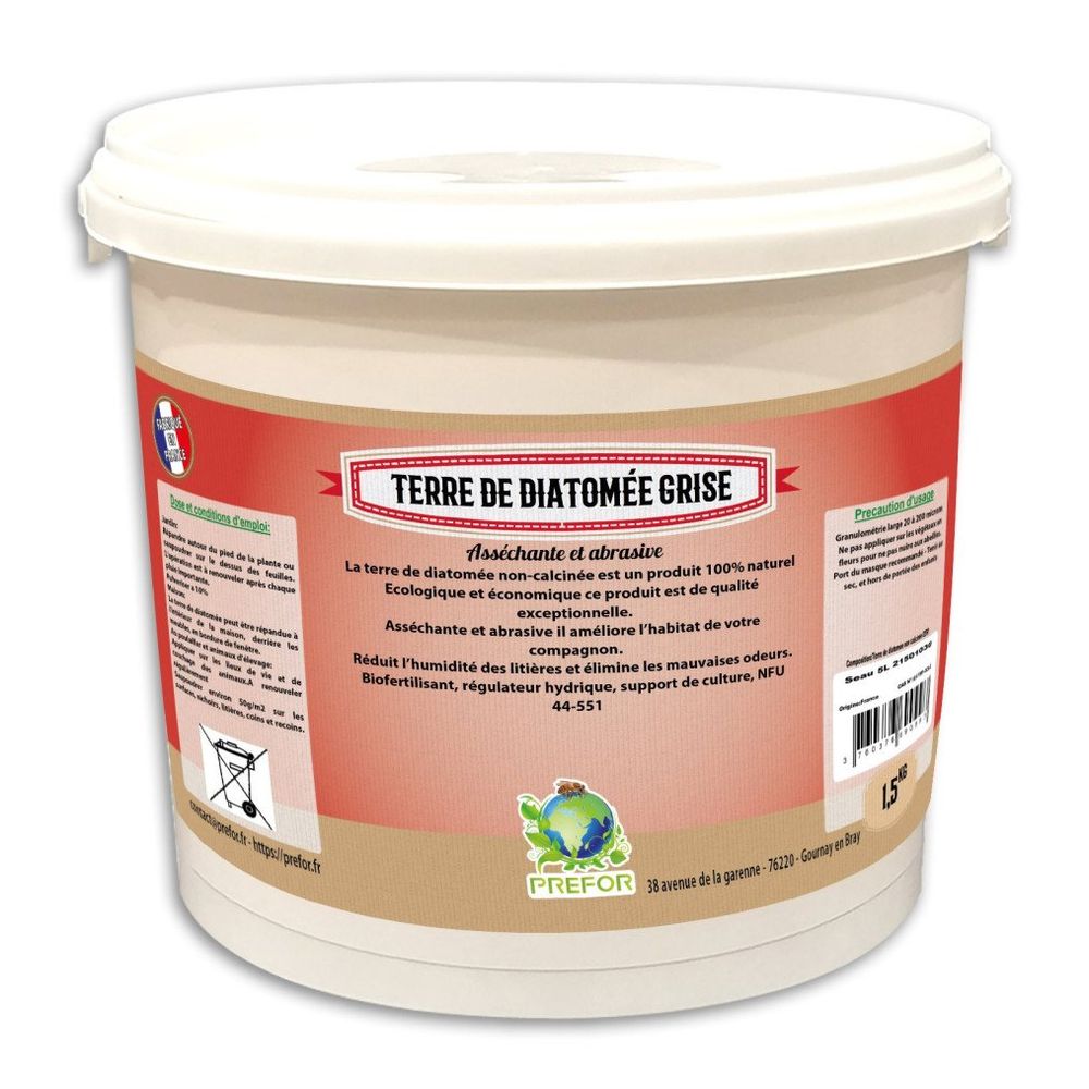 Terre de diatomée grise seau 5l 1.5kg