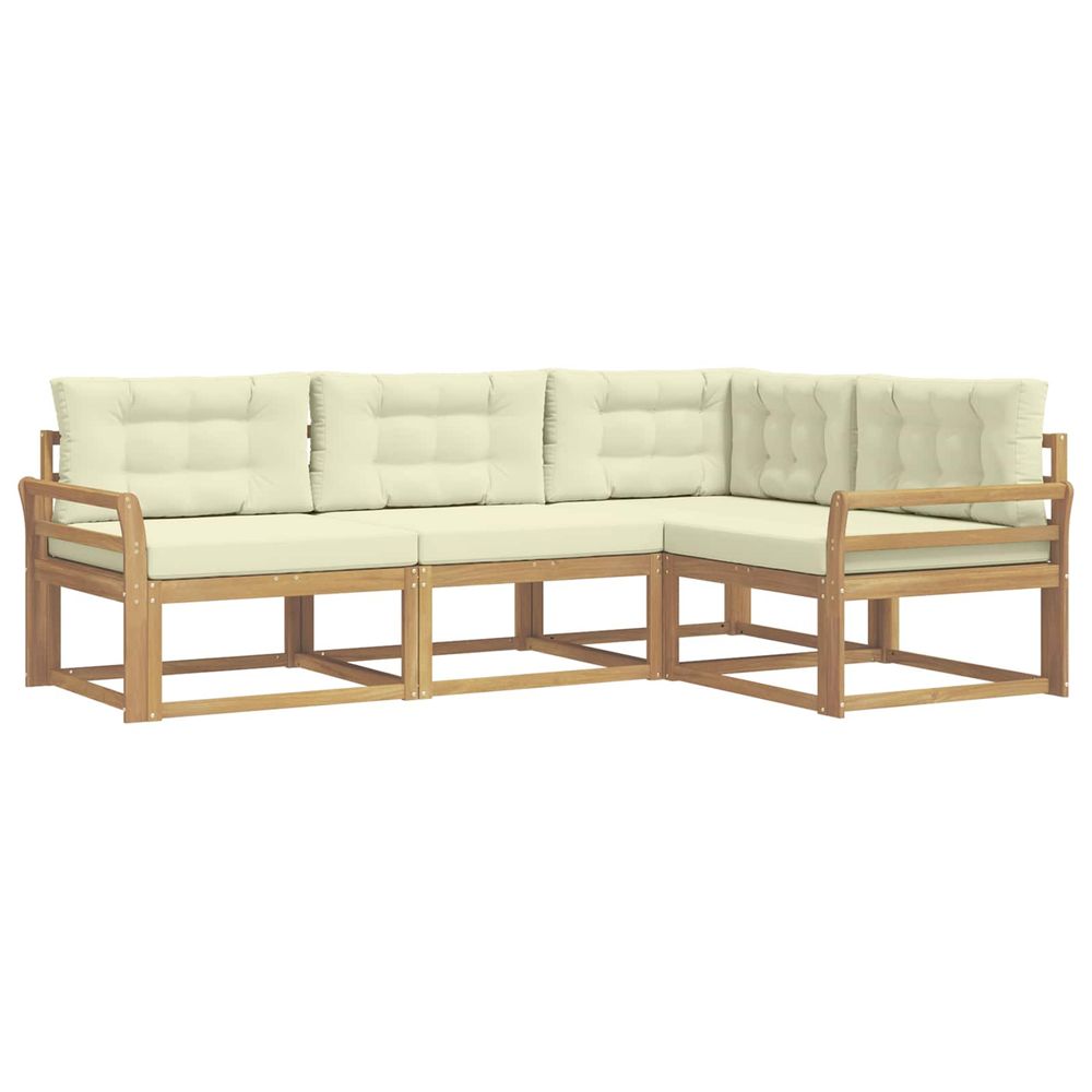 Ensemble de canapés d'extérieur 3 pc blanc et crème polyester